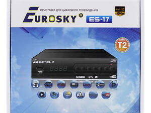 ТБ-ресивер тюнер Eurosky ES-17 / металевий корпус / DVB-T 2 (Гарантія 1 рік)