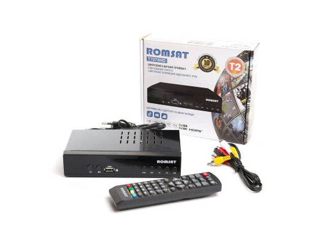 ТВ-тюнер Romsat DVB-T2, метал (T7070HD) - Фото 9