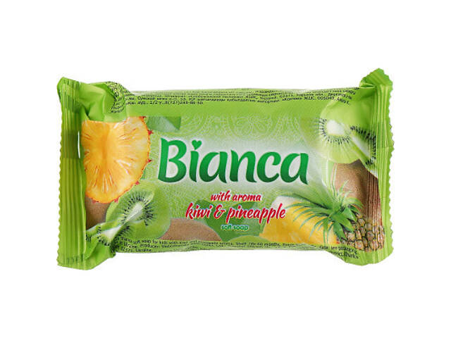 Тверде мило Bianca З ароматом ківі і ананасу 140 г (4823107602443) - Фото 1