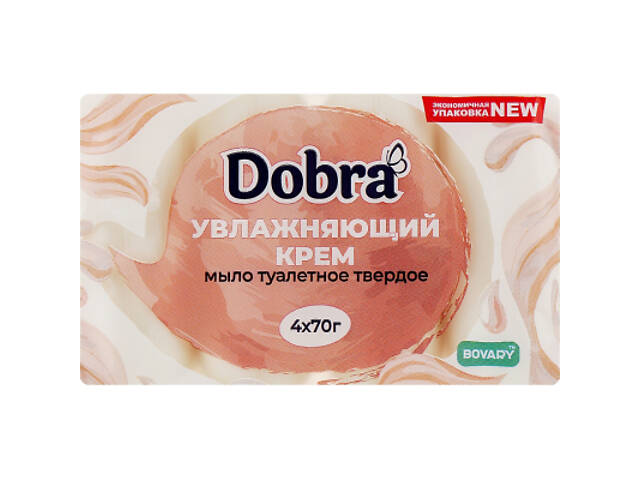 Тверде мило Dobra Зволожуючий крем 4 x 70 г (4820195504154) - Фото 1