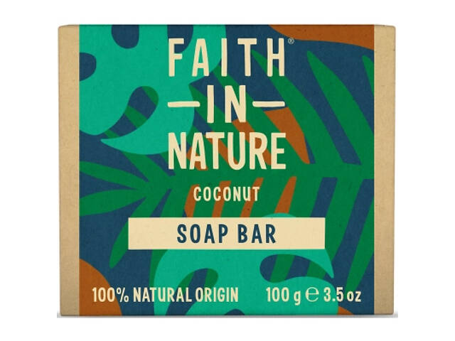 Тверде мило Faith in Nature Натуральне З кокосом 100 г (708002300363) - Фото 1