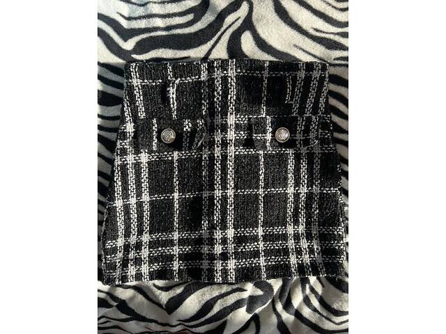 Твідова спідниця міні - Фото 3