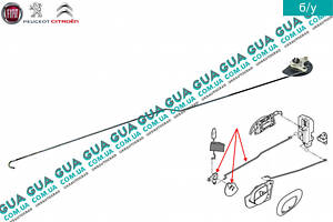 Тяга замка задніх правих дверей ( тяга блокування дверей ) 9151N7 Peugeot/ПЕЖО 206