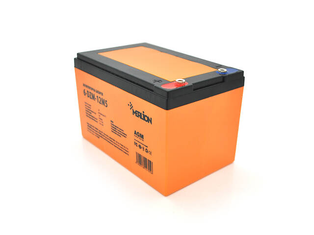 Тягова акумуляторна батарея AGM MERLION 6-DZM-12, 12V 12Ah M5 (151х98х101 мм) Orange Q3