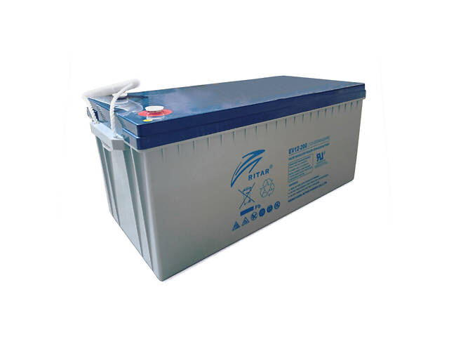 Тяговий акумулятор RITAR EV12-200,12V 200Ah, M8 ( 522 х 240 х 219(224) ) - Фото 1