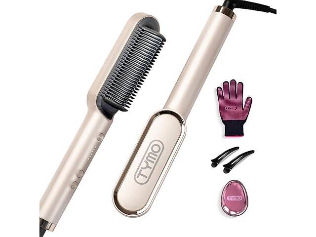 TYMO Hair Straightener Brush, Flat Iron & Hair Brush 2 в 1 для выпрямления волос,5 температур
