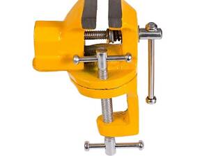 Тиски слесарные поворотные MASTERTOOL 40 мм Yellow (07-0200)