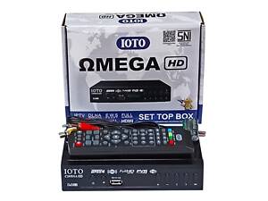 Тюнер DVB-T2 OMEGA IOTO METAL з підтримкою wi-fi адаптера (з екраном)
