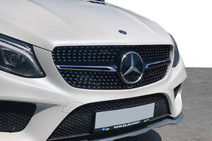 Тюнинг решетка радиатора (Diamond Black) Без камеры для Mercedes GLE coupe C292 2015-2019 гг