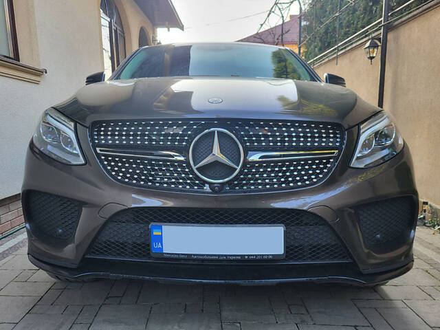 Тюнинг решетка радиатора (Diamond Black) С местом под камеру для Mercedes GLE coupe C292 2015-2019 гг - Фото 3