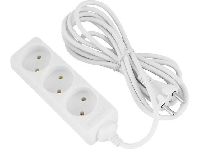 Удлинитель 1.5м без з/к 3 гнезда без выключателя [s042124] e.es.3.1.5 E.NEXT - Фото 1