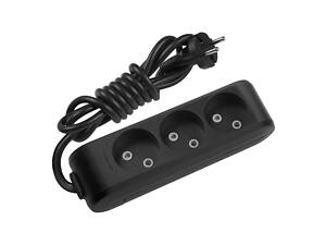 Удлинитель Panasonic X-tendia 3 гнезда, 5 м, с защитными шторками, черный