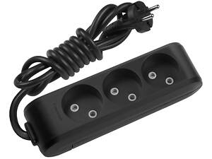 Удлинитель Panasonic X-tendia 3 гнезда, 5 м, с защитными шторками, черный