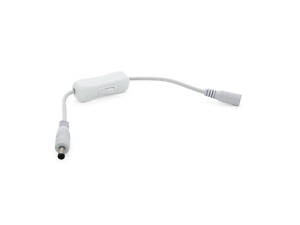 Удлинитель питания для камер видеонаблюдения DC-F=>DC-M (D 5,5x2,5мм) с включателем White