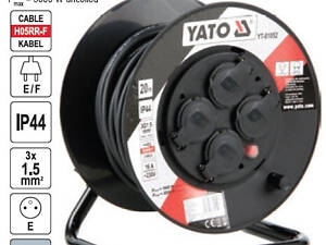 Удлинитель сетевой YATO катушка кабель 3х1,5 мм² 16А l=40 м YT-81054
