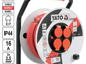 Подовжувач мережевий YATO котушка заземлення кабель 3х2,5² l=30 м YT-8106