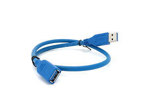Удлинитель USB 3.0 AM/AF, 0.5m, Blue, Пакет, Q200