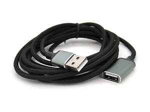 Подовжувач VEGGIEG UF2-2, USB 2.0 AM/AF, 2,0m, Black, Пакет