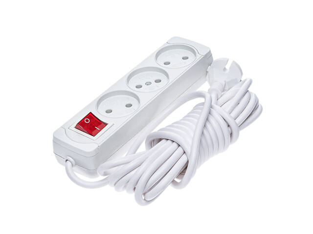 Подовжувач FL-BI 3 гнізда 8 метрів вимикач - Фото 1
