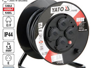 Мережевий подовжувач YATO котушка кабель 3 жили Ø=1,5² 16А l=20 м YT-81052