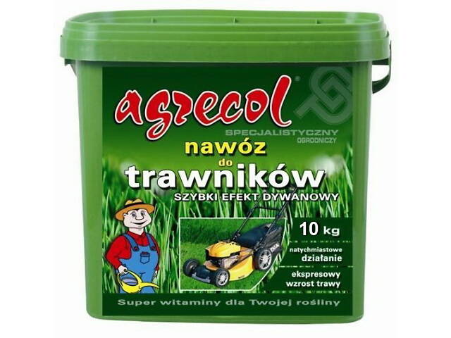 Удобрение Agrecol для газона быстрый ковровый эффект 10 кг - Фото NaN