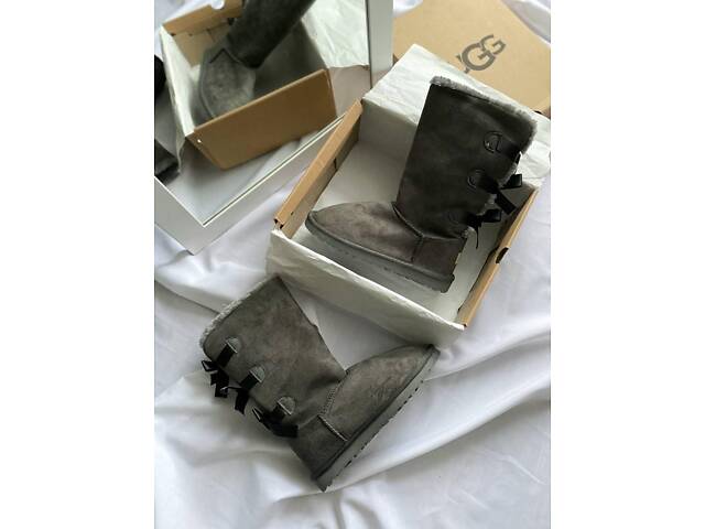 UGG Bailey Bow Gray (Розробка) - Фото 1