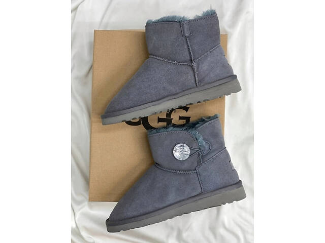UGG Mini Bailey Button Bling Grey (Розробка) - Фото 1