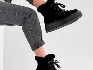 Угги женские Sorini черные, натуральная замша 8990 ЗИМА размеры 36, 37, 38 37