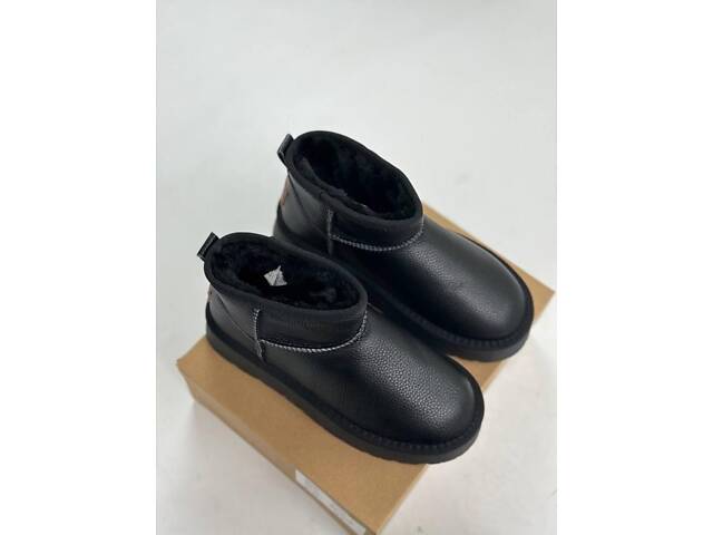 Шкіряні жіночі уггі на платформі, шкіряні уггі платформа 39р код 3124 - Фото 9