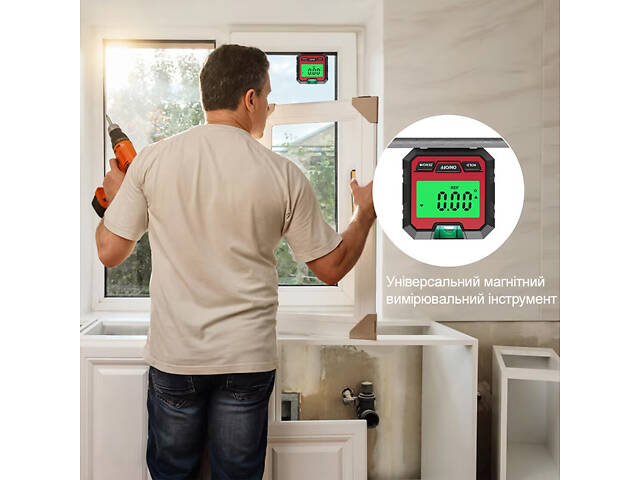 Кутомір електронний магнітний, цифровий та рідкий рівень, інклінометр, точність ±0,1° [X-JL01177B] Tactix - Фото 5