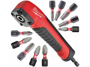 Кутова насадка MILWAUKEE SHOCKWAVE + 10 бит 25 мм (4932471274)