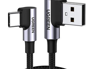 Угловой кабель Ugreen Angled USB 2.0 A to Type-C US176 20857 2 м Черный