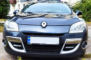 Кути на передній бампер 2008-2011 (нерж) для Renault Megane III