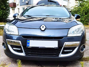 Кути на передній бампер 2008-2011 (нерж) для Renault Megane III