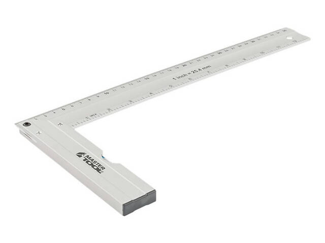 Угольник Mastertool 350 мм с капсулой алюминиевый (30-4350) - Фото 1