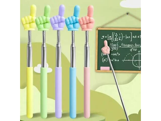 Указка телескопічна висувна 67 см наконечник рука (48110) - Фото 2