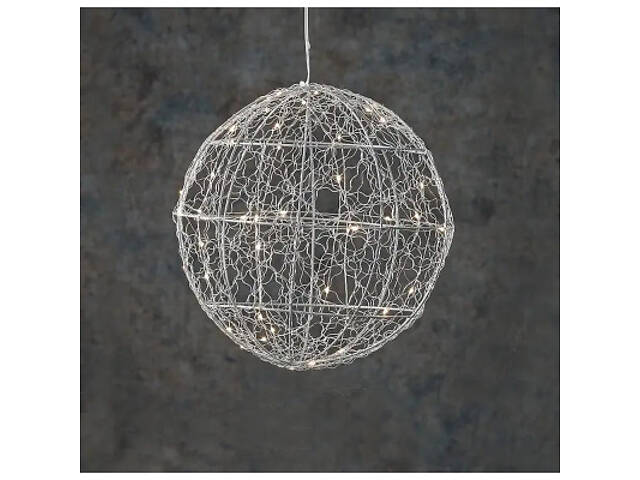 Декоративна прикраса Luca Lighting Куля Срібляста D25 см 30 led (8718861660951) - Фото 1