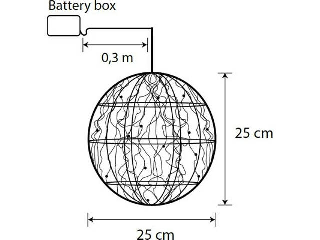 Декоративна прикраса Luca Lighting Куля Срібляста D25 см 30 led (8718861660951) - Фото 2