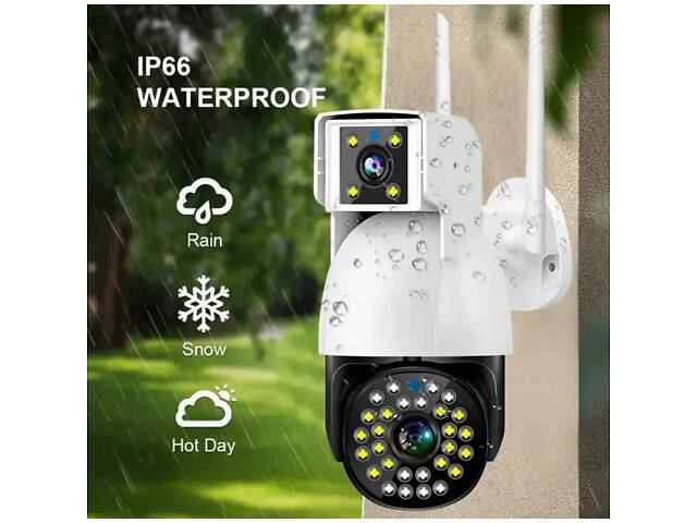 Уличная IP камера A38-WIFI с 2 обьективами,4+4 МПХ, V380 THL-24-75 - Фото 2