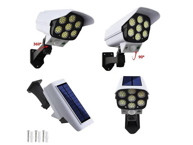 Вуличний ліхтар у формі камери Solar Light BL 2178 з пультом керування на сонячній батареї - Фото 1