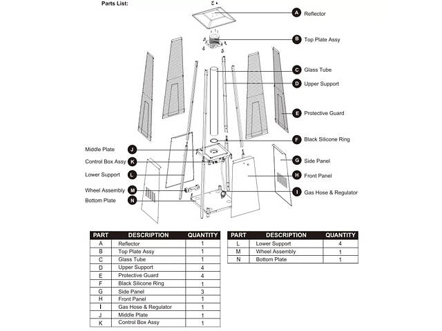 Уличный обогреватель пирамида (газовый) WCG PH-3BR - Фото 7