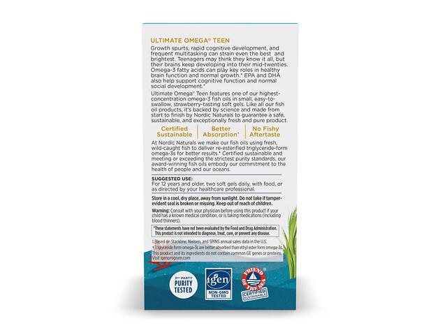 Ultimate Omega 2X Teen - 60 mini softgels - Фото 2