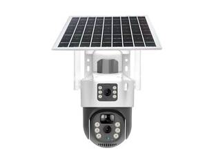Уличная 4G камера V36-4G SOLAR с двумя линзами, солнечной панелью