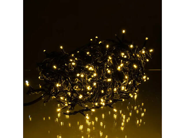 Вулична гірлянда Бахрома 20 м 335 LED чорний провід Жовтий 20MBY - Фото 3
