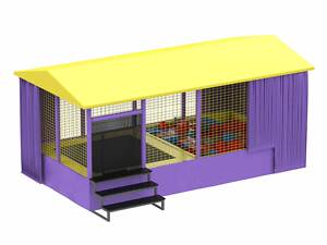 Вуличний батутний комплекс з ямою з дахом KIDIGO