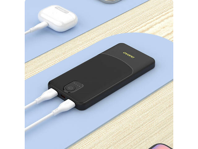УМБ Dudao 10000mAh K10 12W 2xUSB-A,USB-C (IN) Black - Фото 4