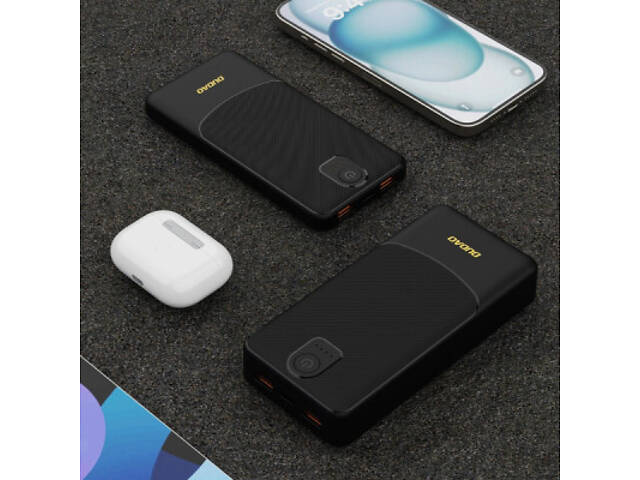 УМБ Dudao 10000mAh K10 12W 2xUSB-A,USB-C (IN) Black - Фото 3