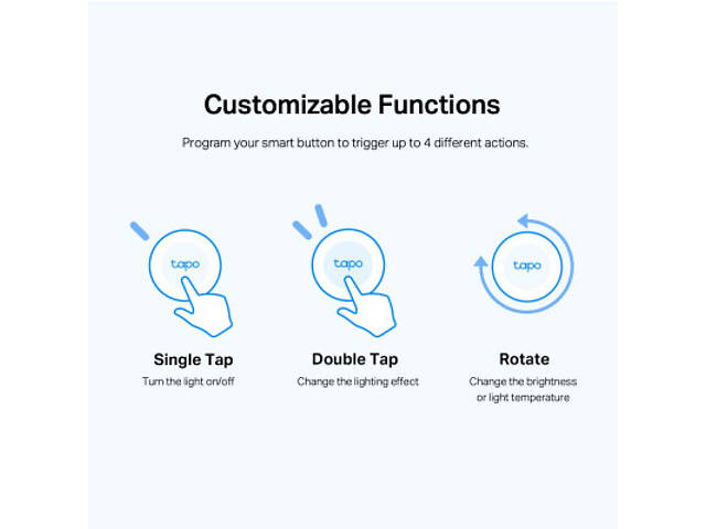 Розумна кнопка TP-Link Tapo S200B 868MHz / 922MHz (TAPO-S200B) - Фото 4