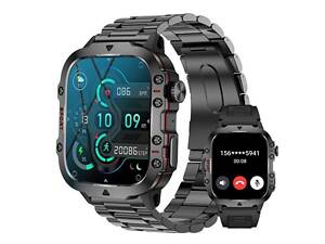 Умные смарт часы Smart Expert Nano Steel + 2 ремешка (Черные)