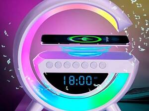 Умный ночник-колонка BT-3401 с Bluetooth, часами и беспроводной зарядкой